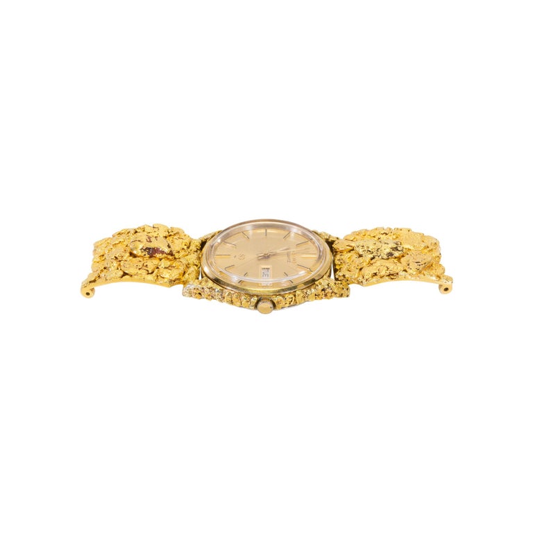 Gold Nugget Watch and Band For Sale at 1stdibs