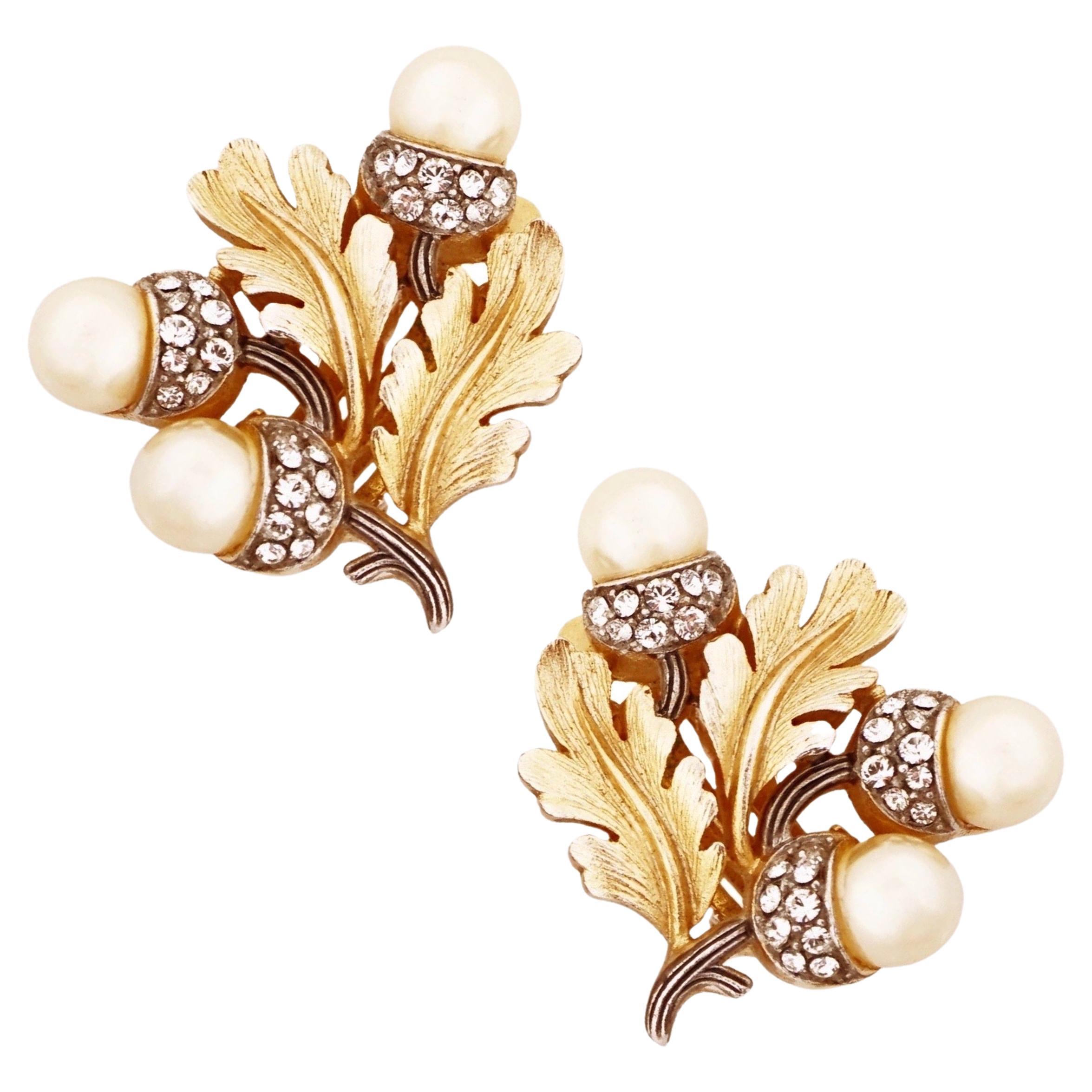 STERLING AND 22k Gold Acorn Earrings Handmade