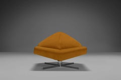 Gold Ochre Fabric ‘Brasilia’ Lounge Chair by Schmieder, Denmark, 1960s