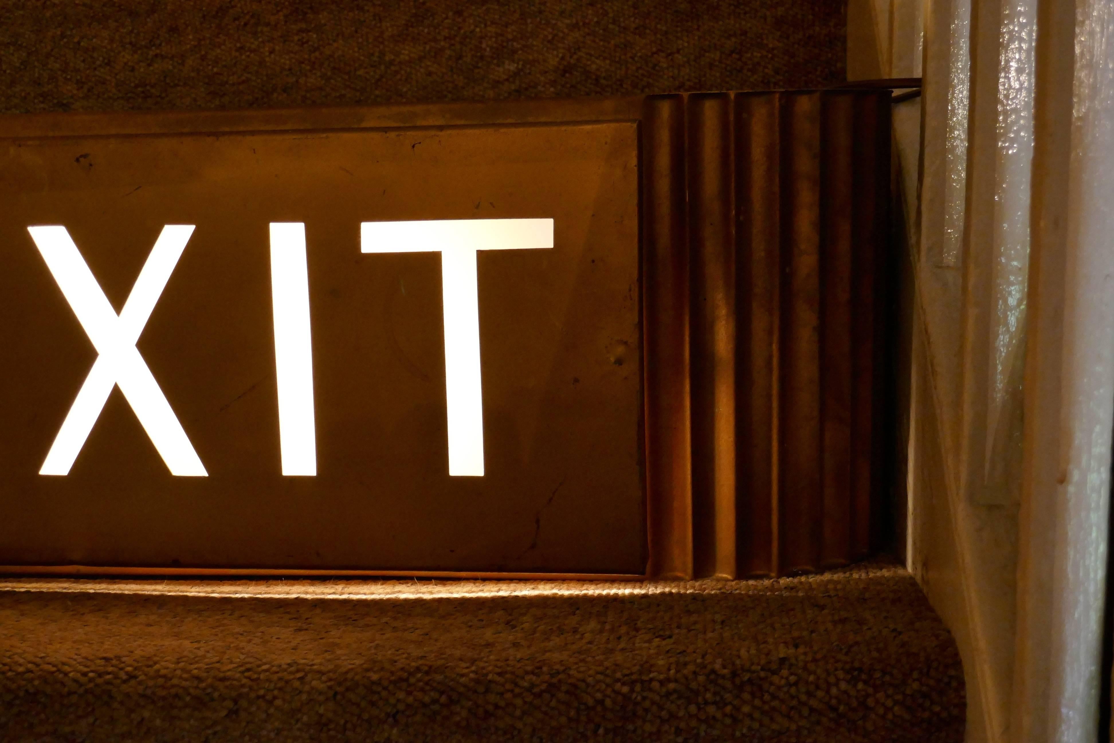 art deco exit sign