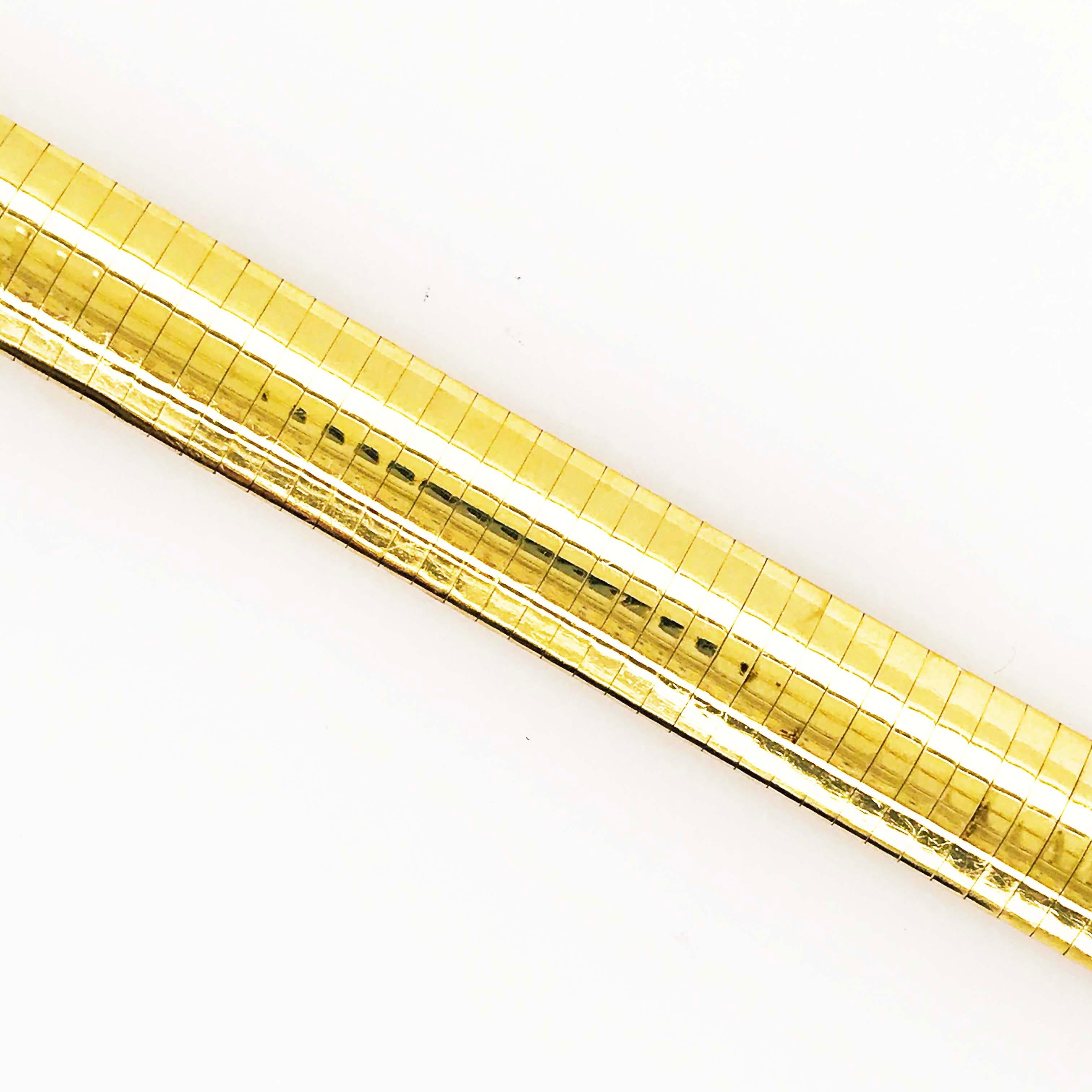 Gold Omega Bracelet in 14 Karat Yellow Gold is Regal and Like a Bangle Bracelet 1