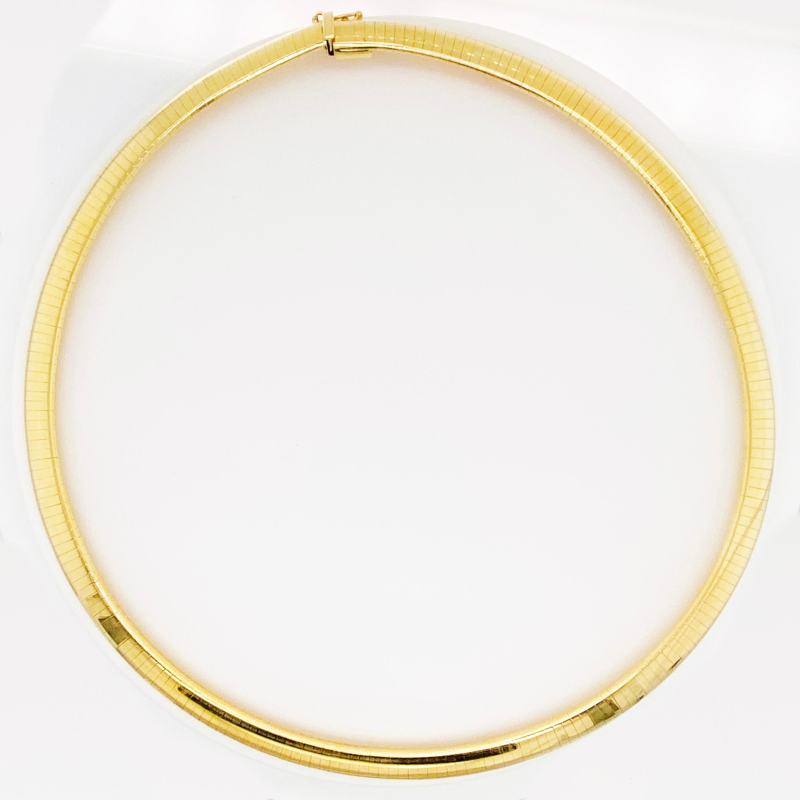 Gold Omega Choker Necklace 14 Karat Yellow Gold Omega Necklace For Sale ...