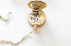 Gold Omega Chronometre, Swiss Pocket Watch