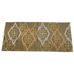 Gold on Gold Geometric Pattern Vintage Obi Textile