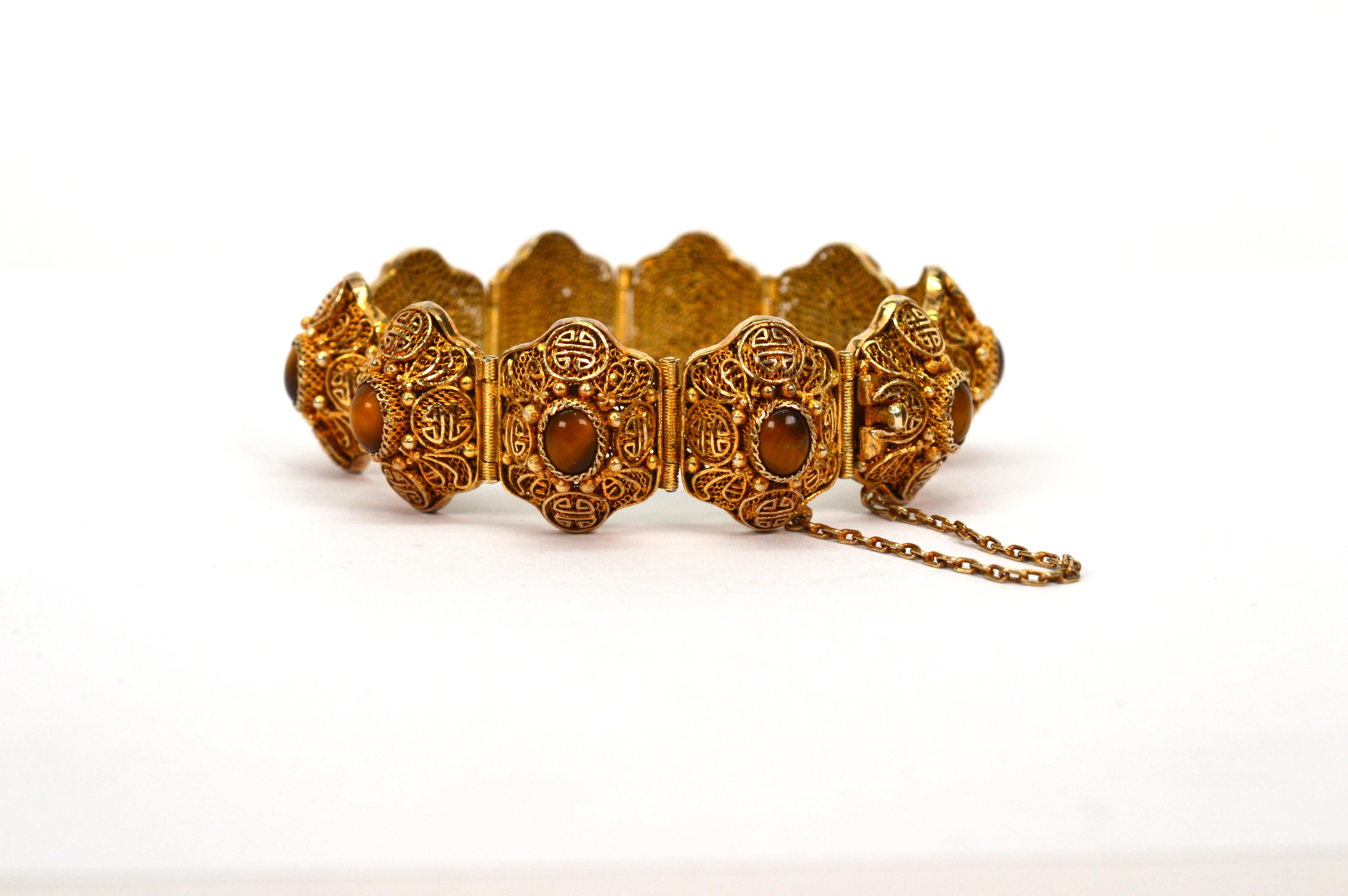 Donna Anello marocchino in stile bohémien in oro su argento sterling  Bracciale in vendita