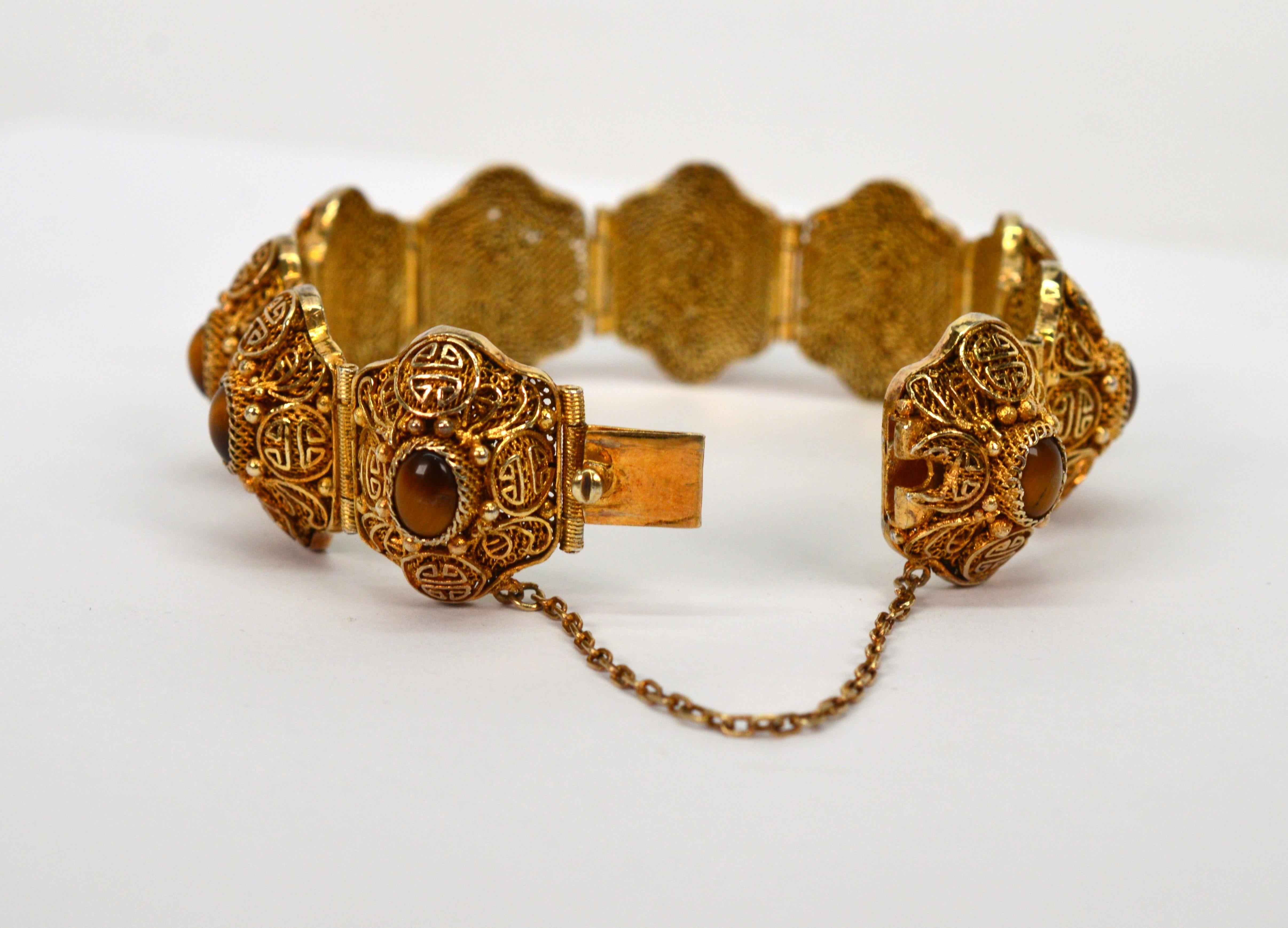 Anello marocchino in stile bohémien in oro su argento sterling  Bracciale in vendita 1