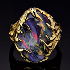 Anello d'oro Opale Dichiarazione regalo di San Valentino Anello di fidanzamento