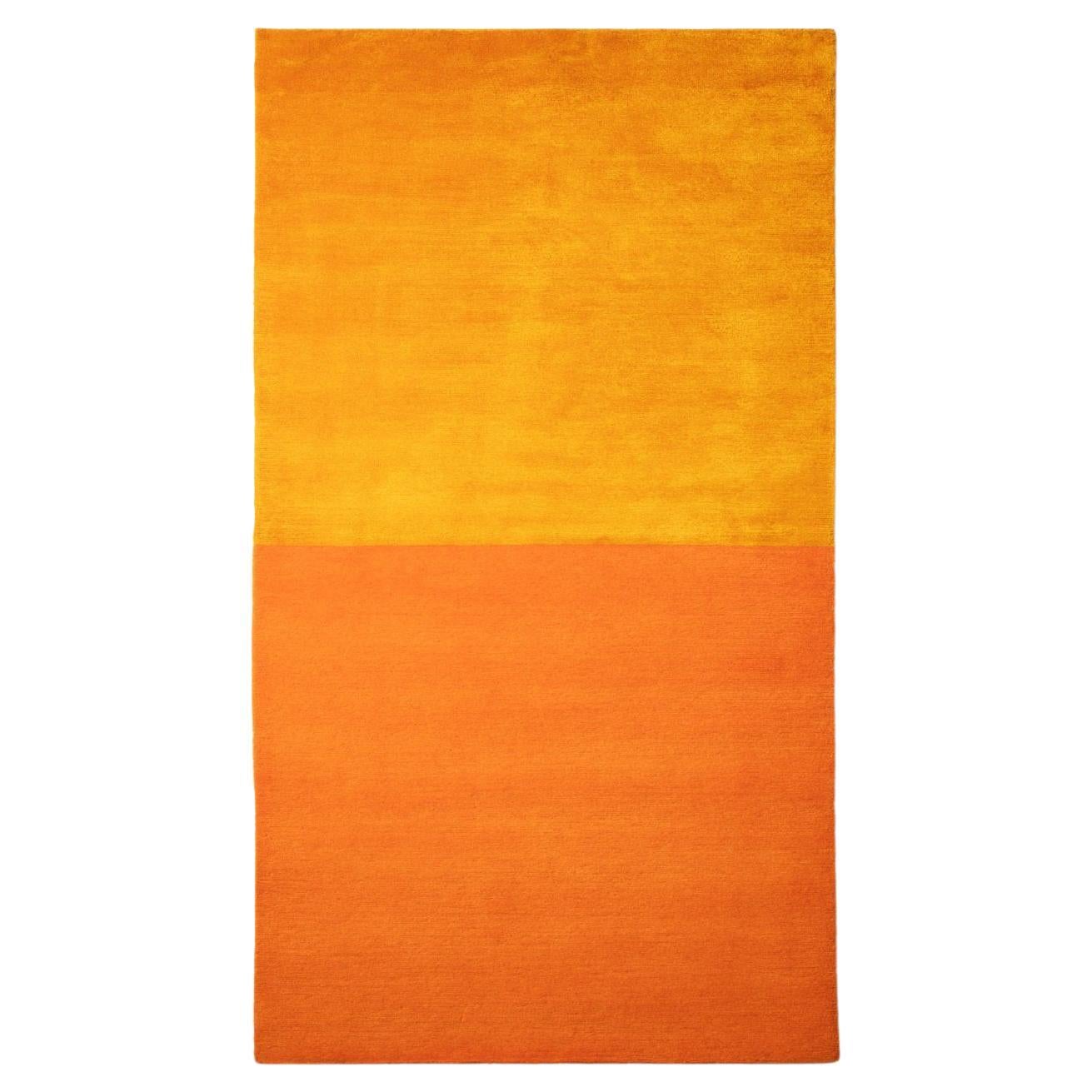 Gold/Oranger handgewebter Wandteppich 240 von Calyah