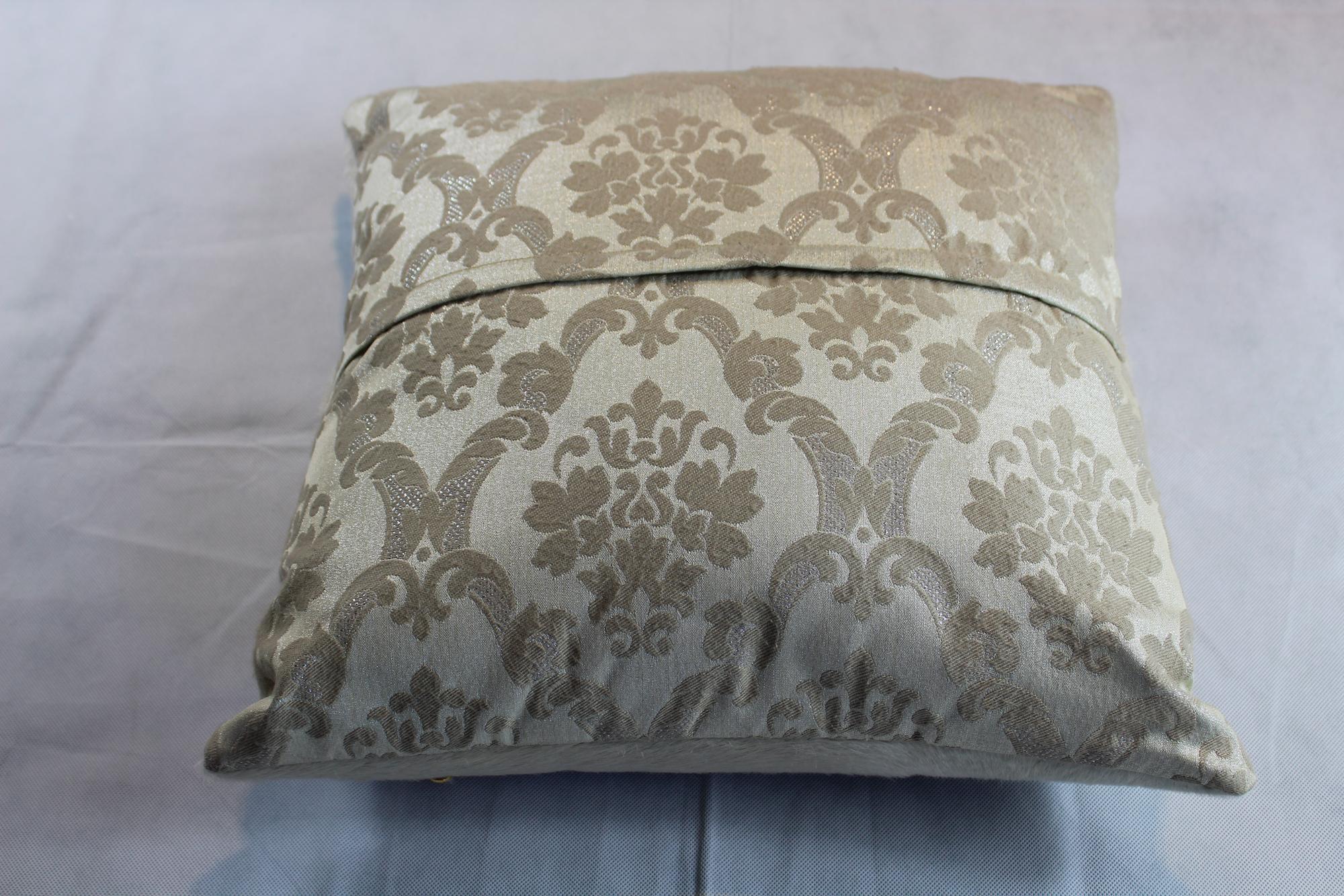 Italian Gold Orchid Cushion, Made in Italy