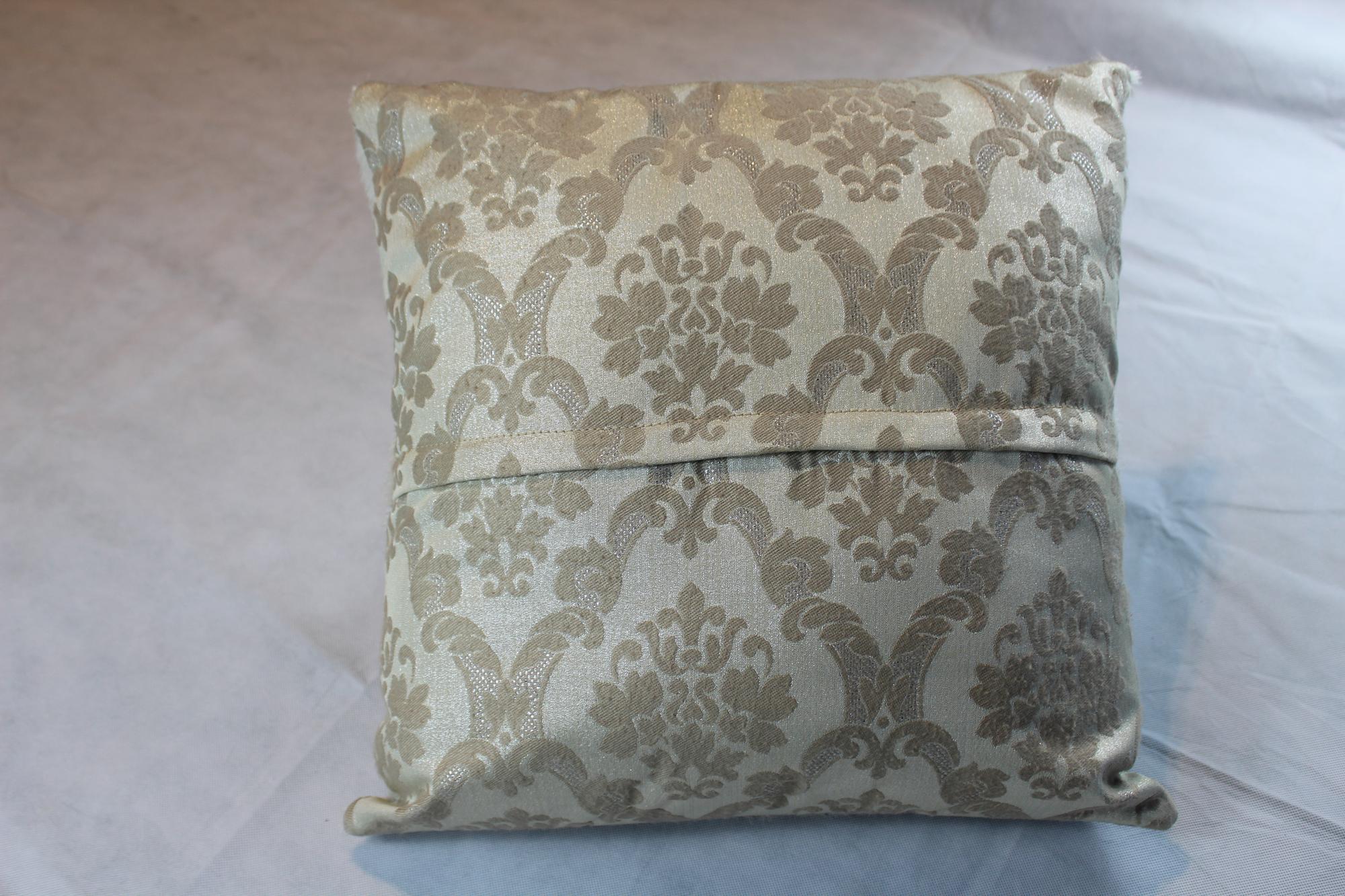 Gold Orchid Cushion, Made in Italy 2