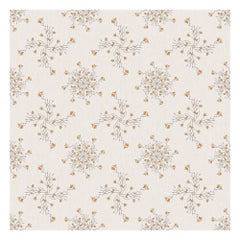 Gold Orchid Wallpaper Geometric Botanical in Natural