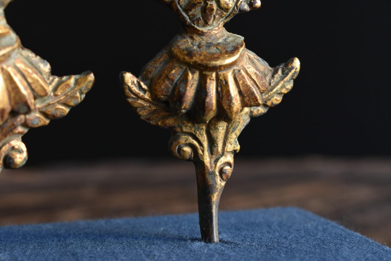 Ornamenti in oro di antiche statue di Buddha cinesi / XVII-XIX secolo In condizioni buone in vendita a Sammu-shi, Chiba