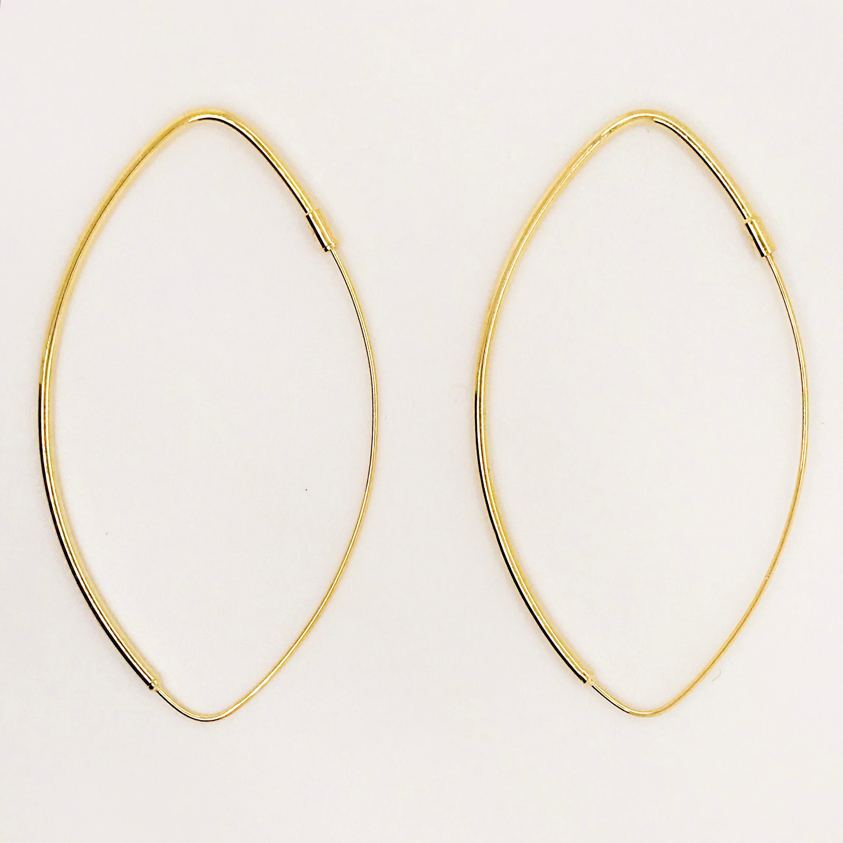 thin oval hoop earrings