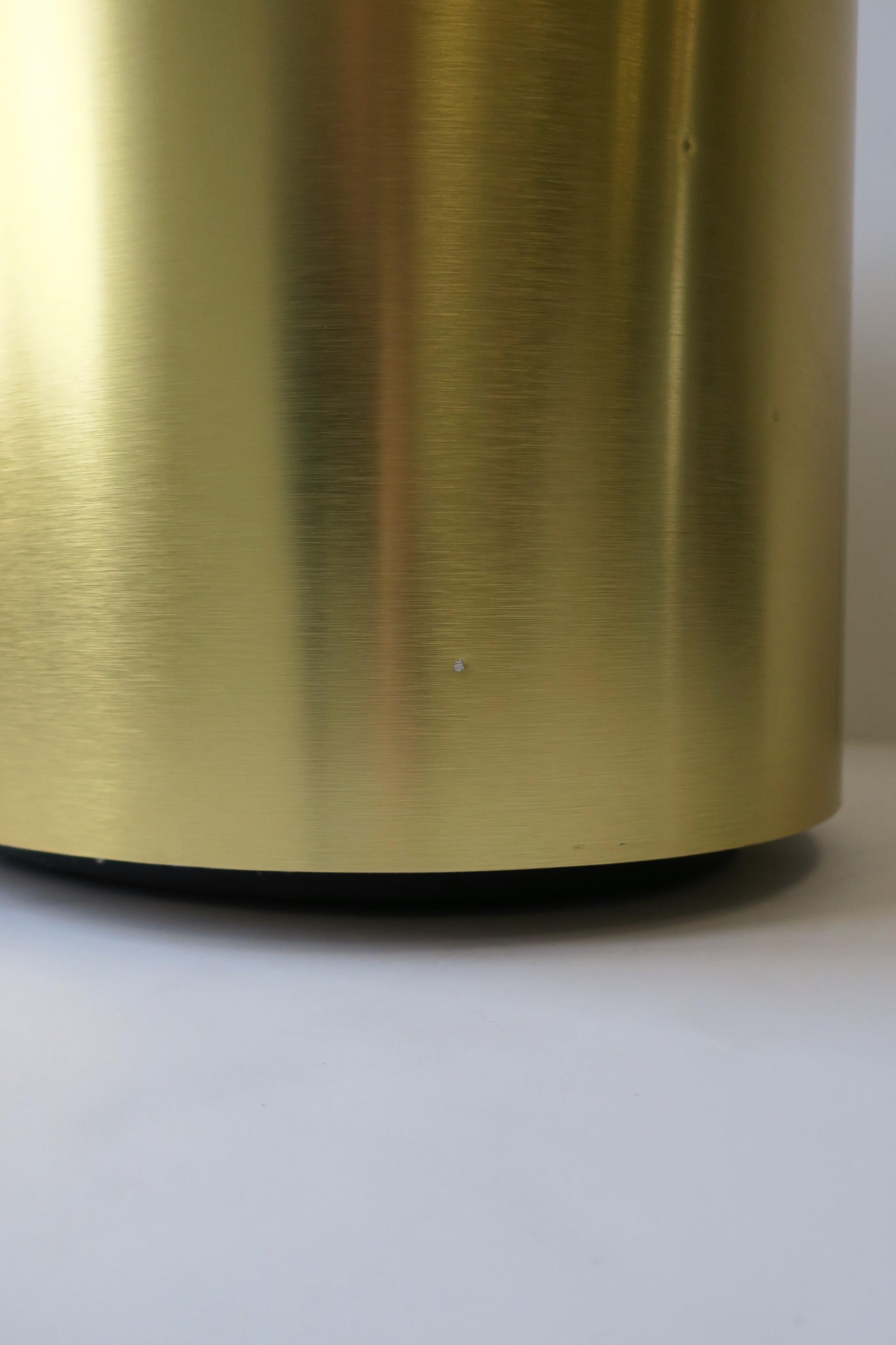 Brushed Gold Oval Metal Side or Cocktail Table 9