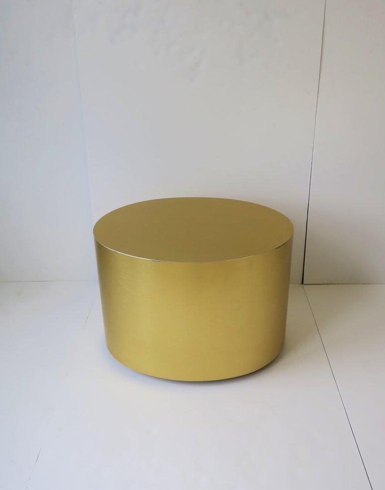 Gold Oval Side or Cocktail Table For Sale at 1stdibs