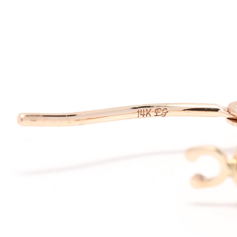 14k Yellow Gold Small Omega C Hoops main image 0