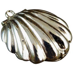 Gold Oyster Charm with Pearl, circa 1960s