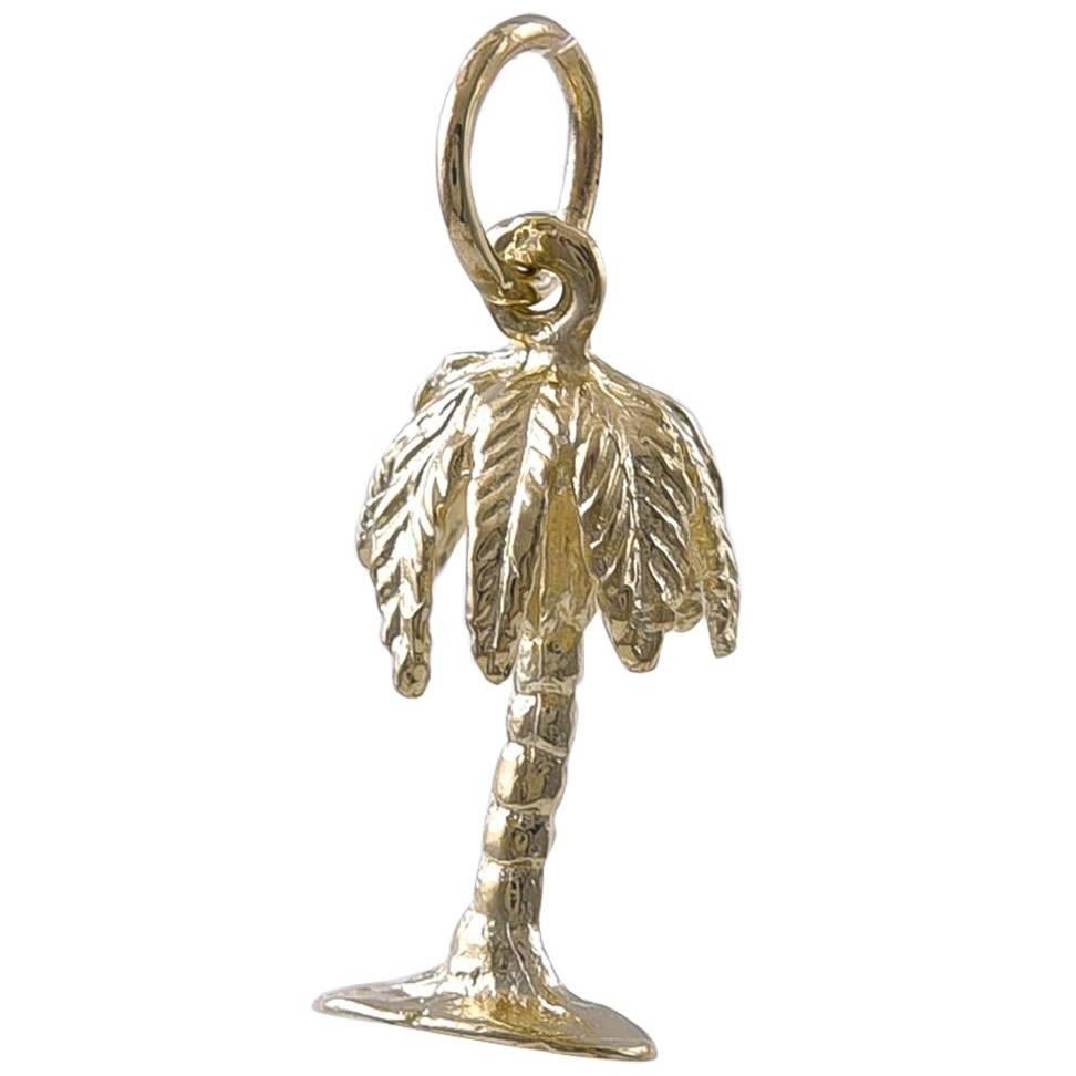 Gold Palm Tree Charm For Sale