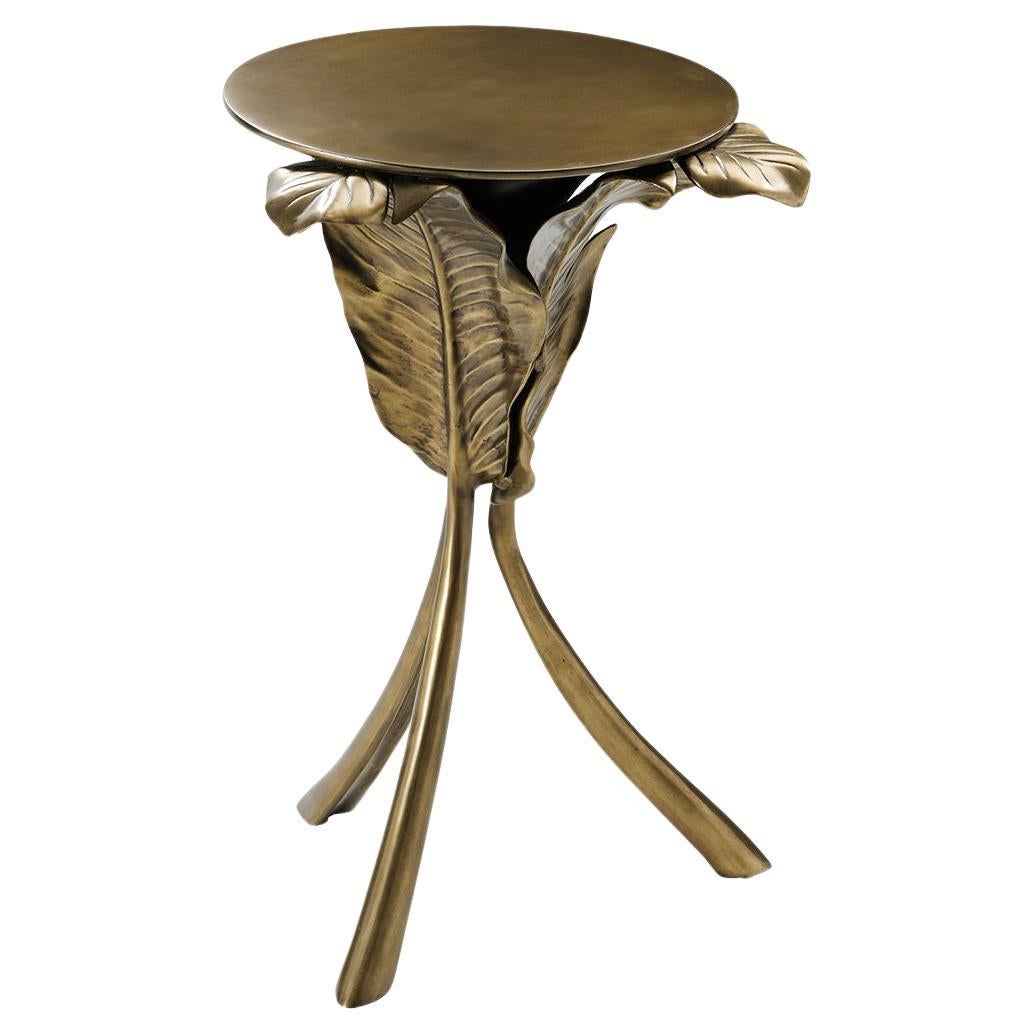 Gold Palmetto Accent Table For Sale