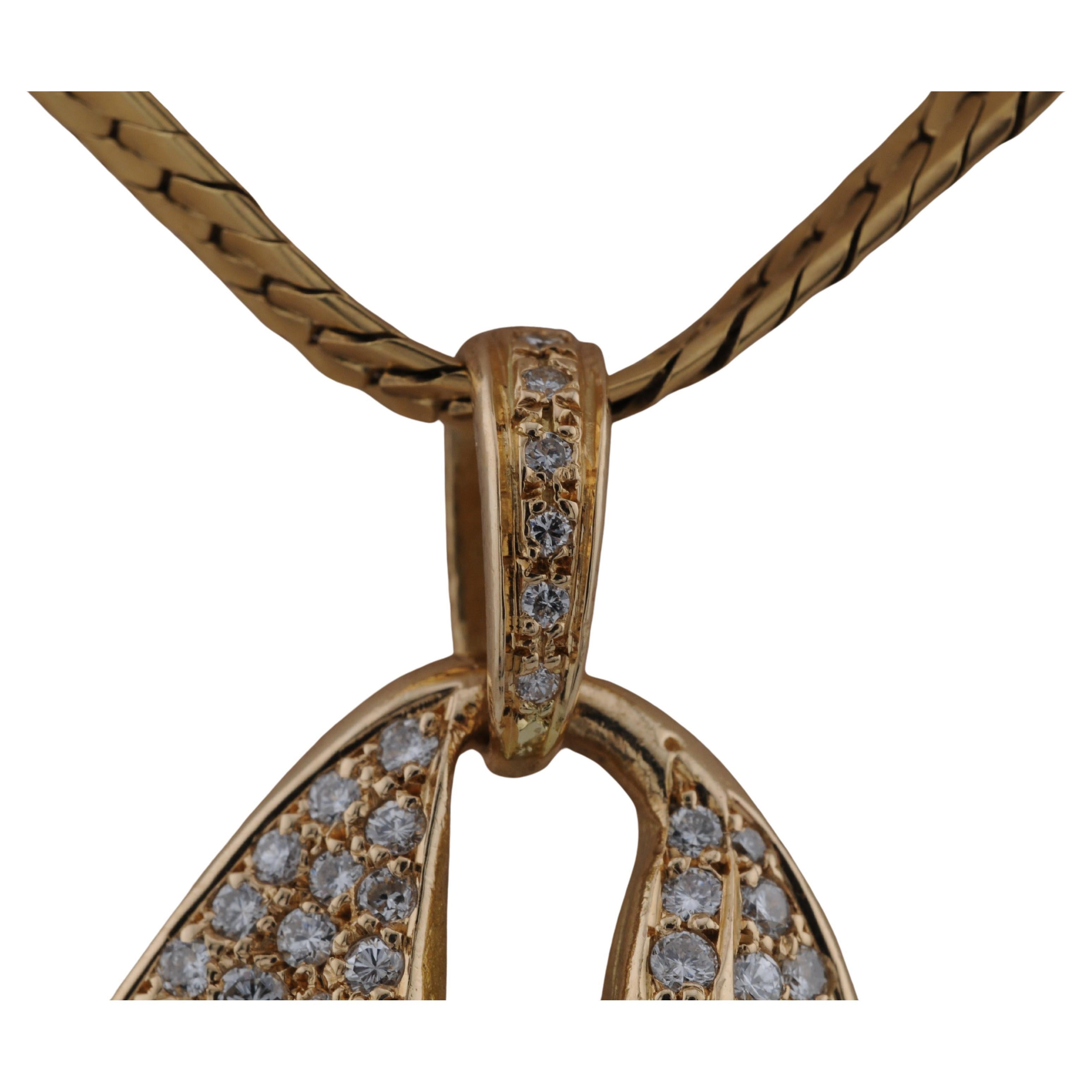 Ciondolo Pantera in oro con diamanti 18k YG in vendita 1