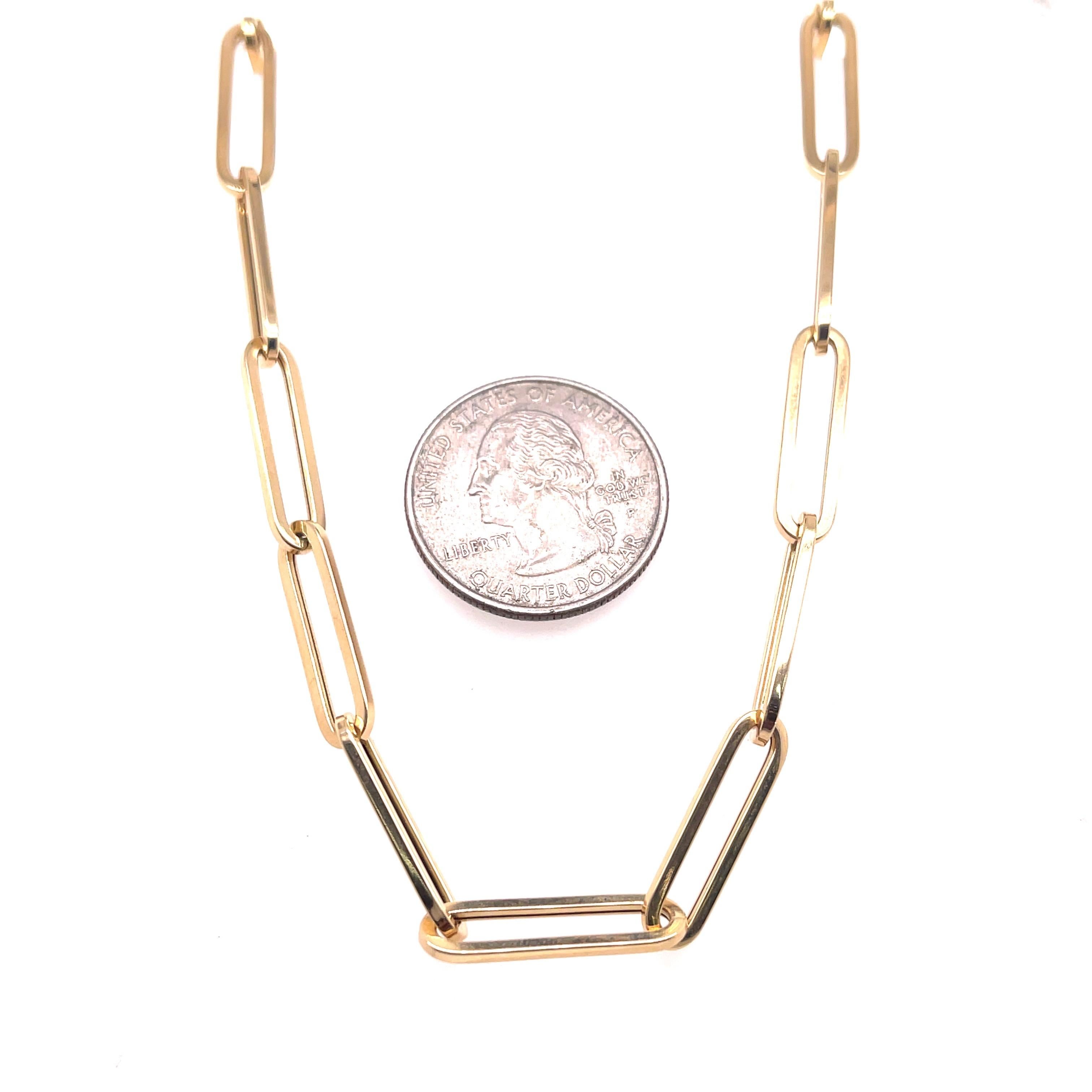 Gold paperclip Necklace 9.65 g.
16