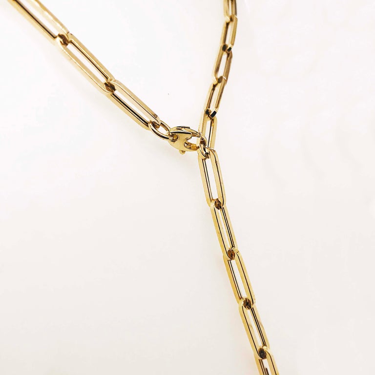 Gold Paperclip Link Chain Necklace in 14 Karat Gold, 14 Karat Gold