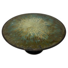 Italian Eglomise Gold & Patina Colored Foil Entry/Center Table