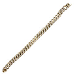 Gold Pave Diamond Cuban Link Bracelet
