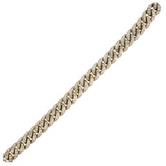 Gold Pave Diamond Cuban Link Bracelet