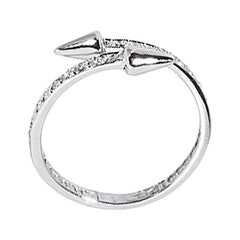 Gold Pavé Diamond Ring with Mini 2 Studs