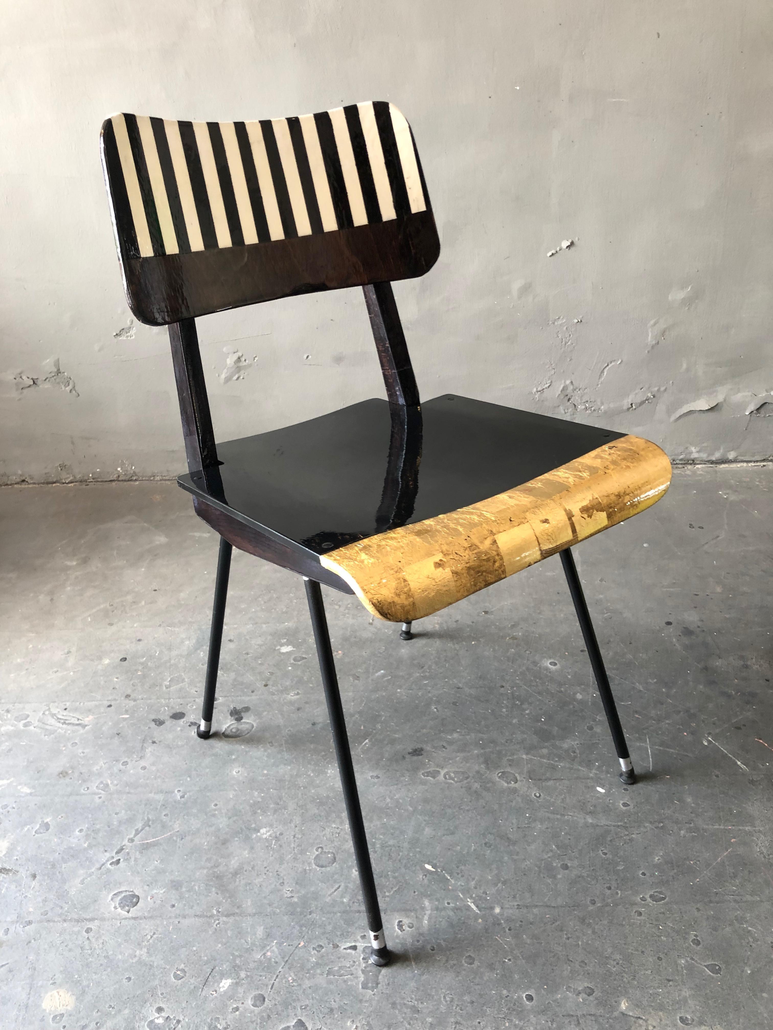 Wood Gold Peak Of A Century Chair by Markus Friedrich Staab For Sale