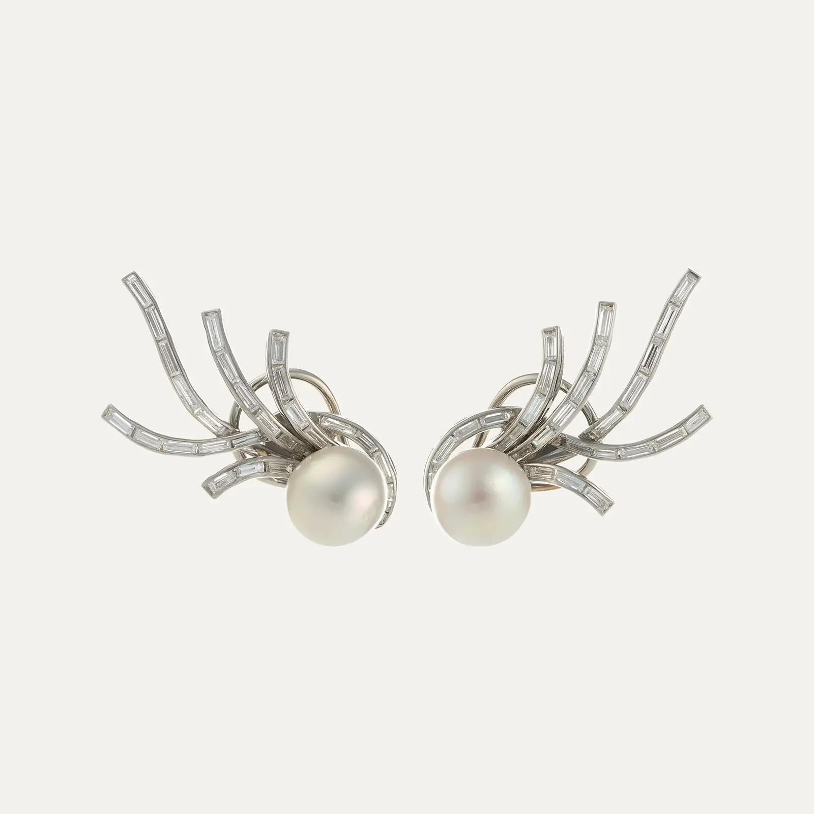 Gold, pearl and diamond earrings In condizioni buone in vendita a Lisboa, PT