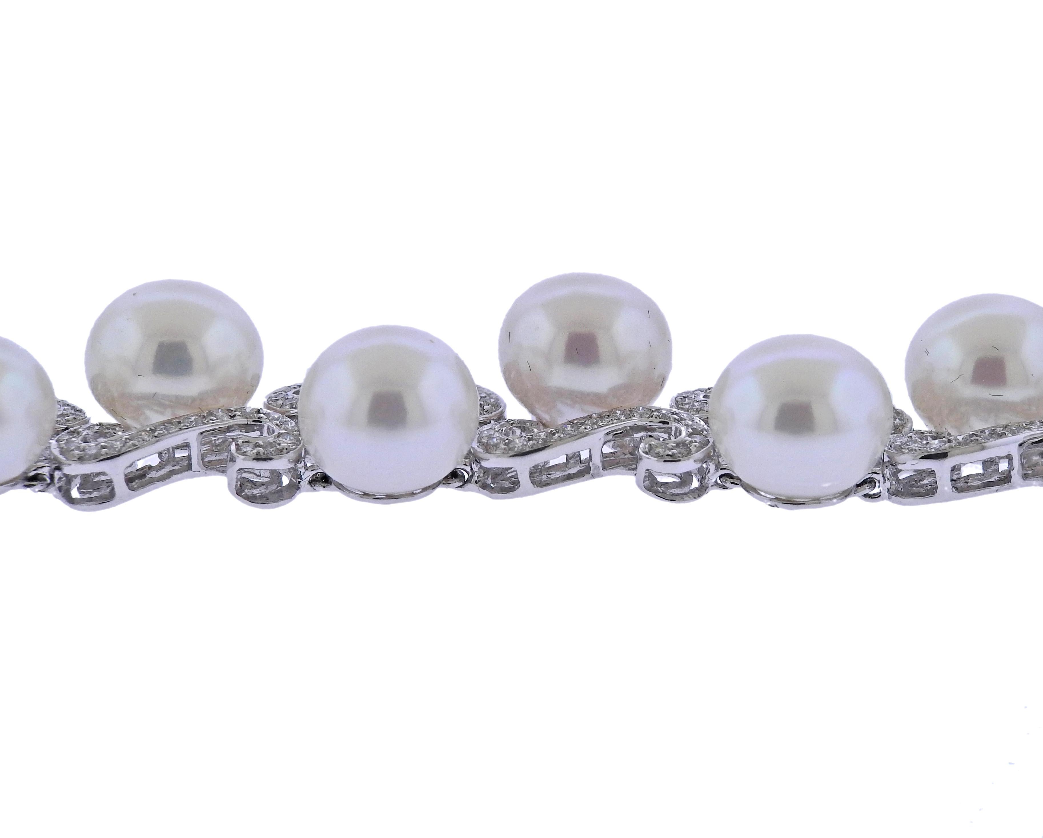 pearl and diamond bracelet