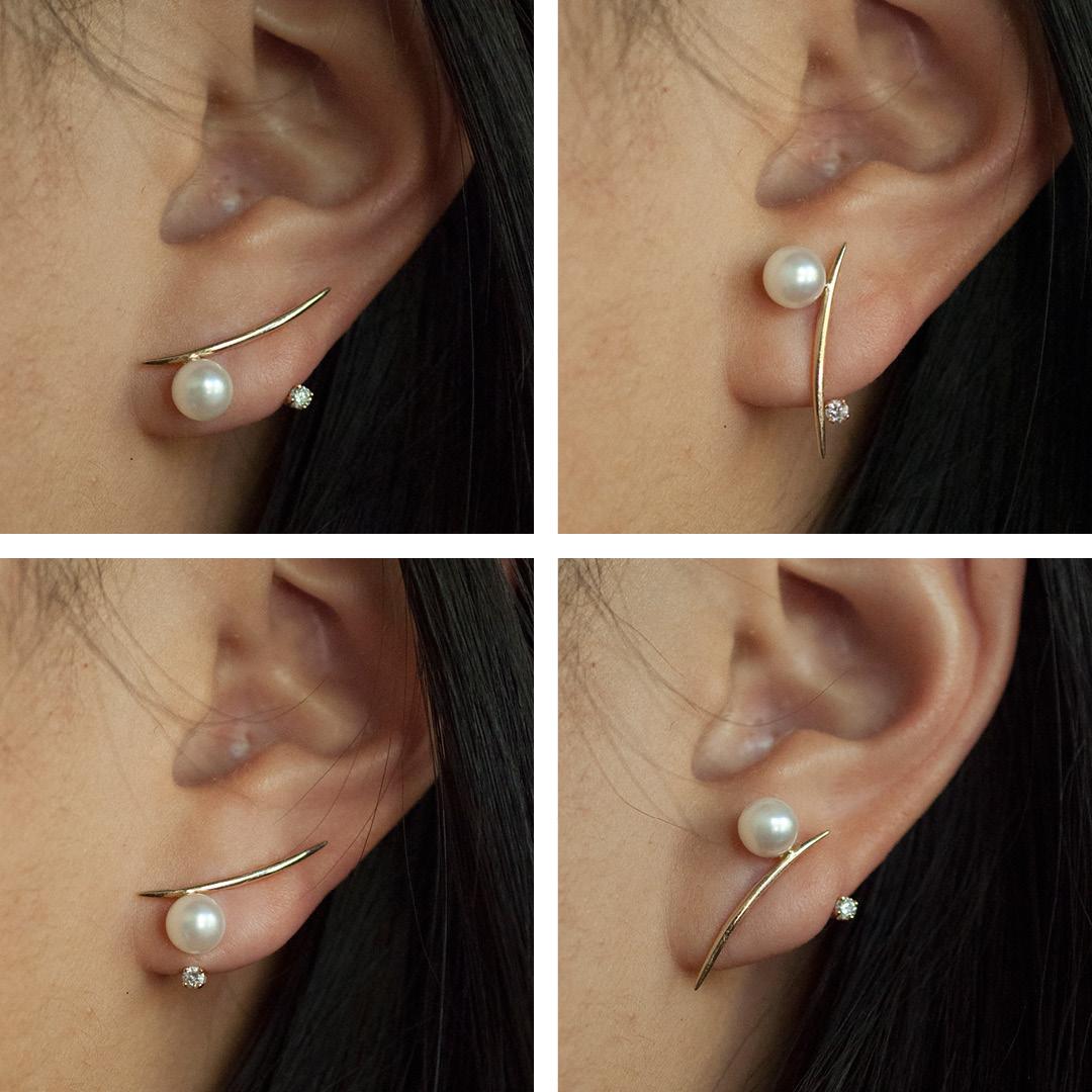 pearl earring gold