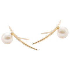 Gold Pearl Earrings