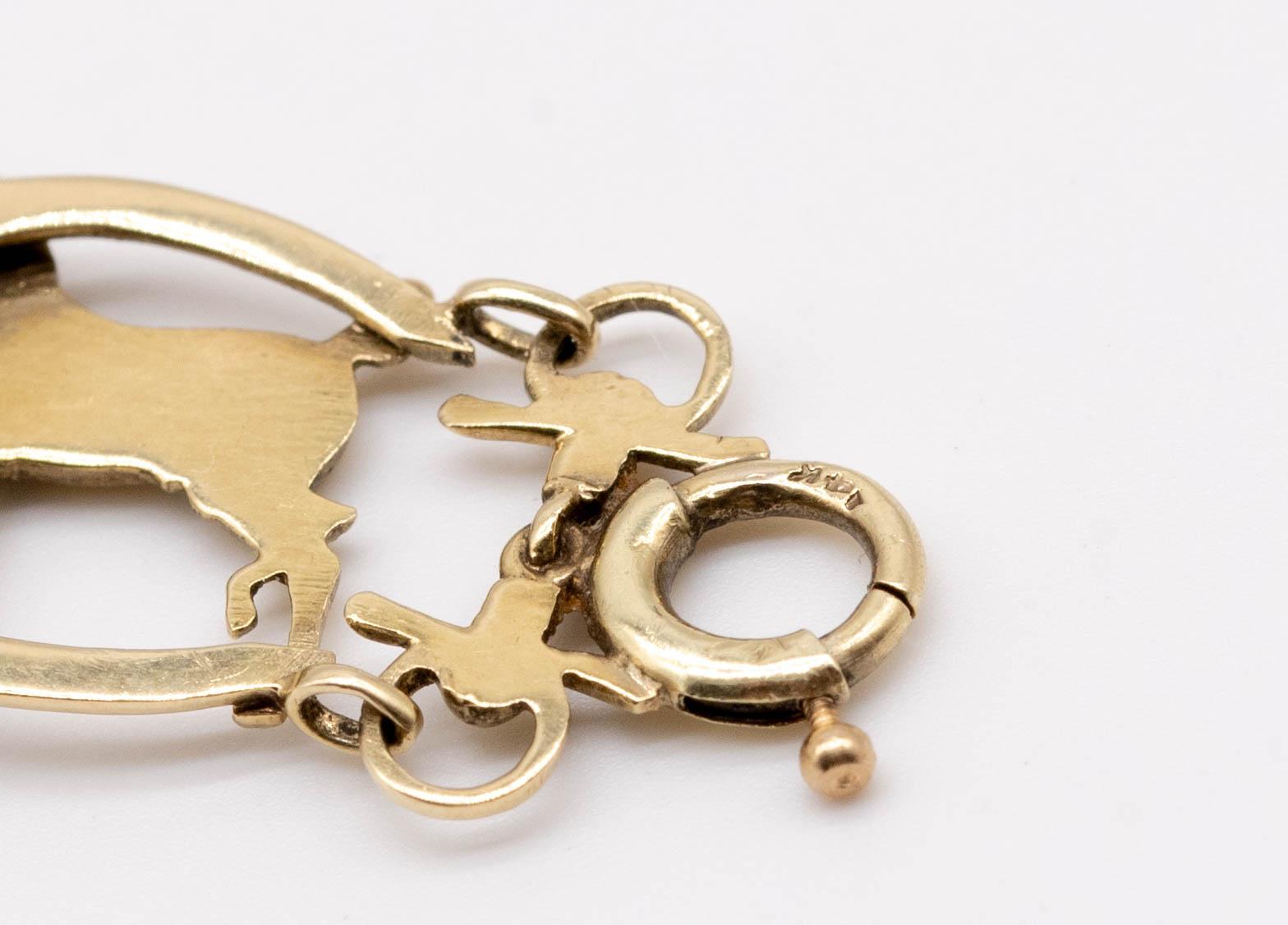 Gold Pearl Prancing Show Horse Bracelet For Sale 4