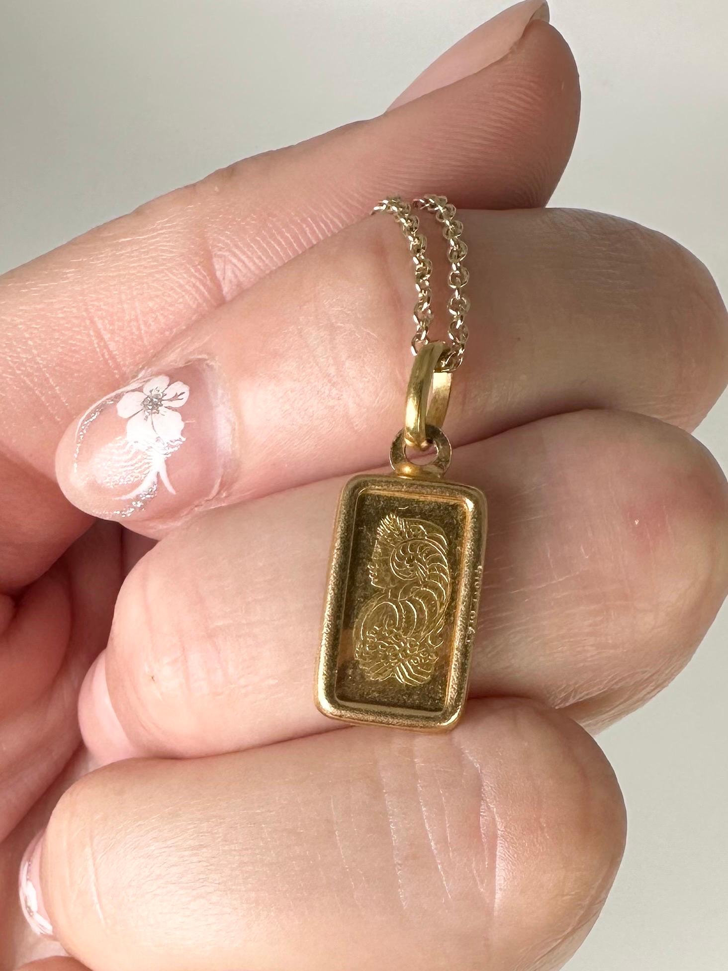 gold ingot pendant