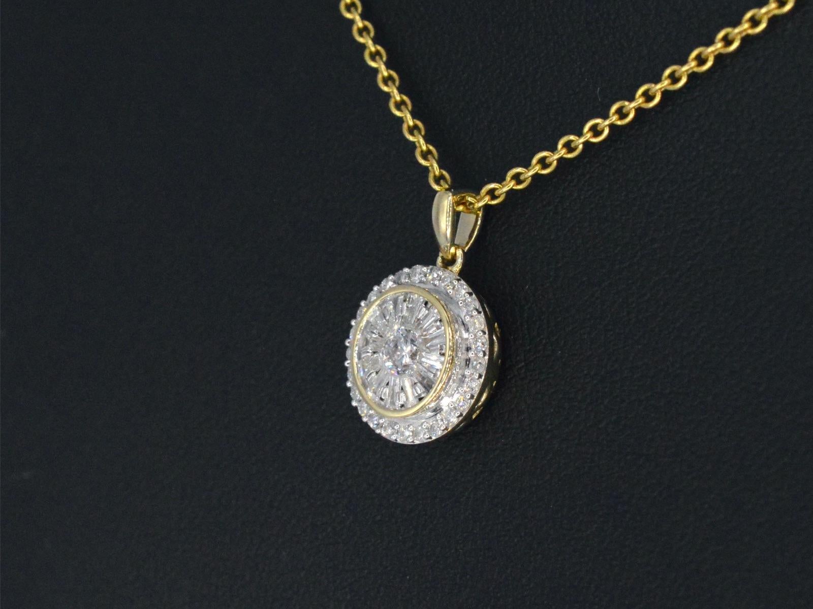 Gold-Anhänger mit Diamanten von 0,75 Karat (Zeitgenössisch)