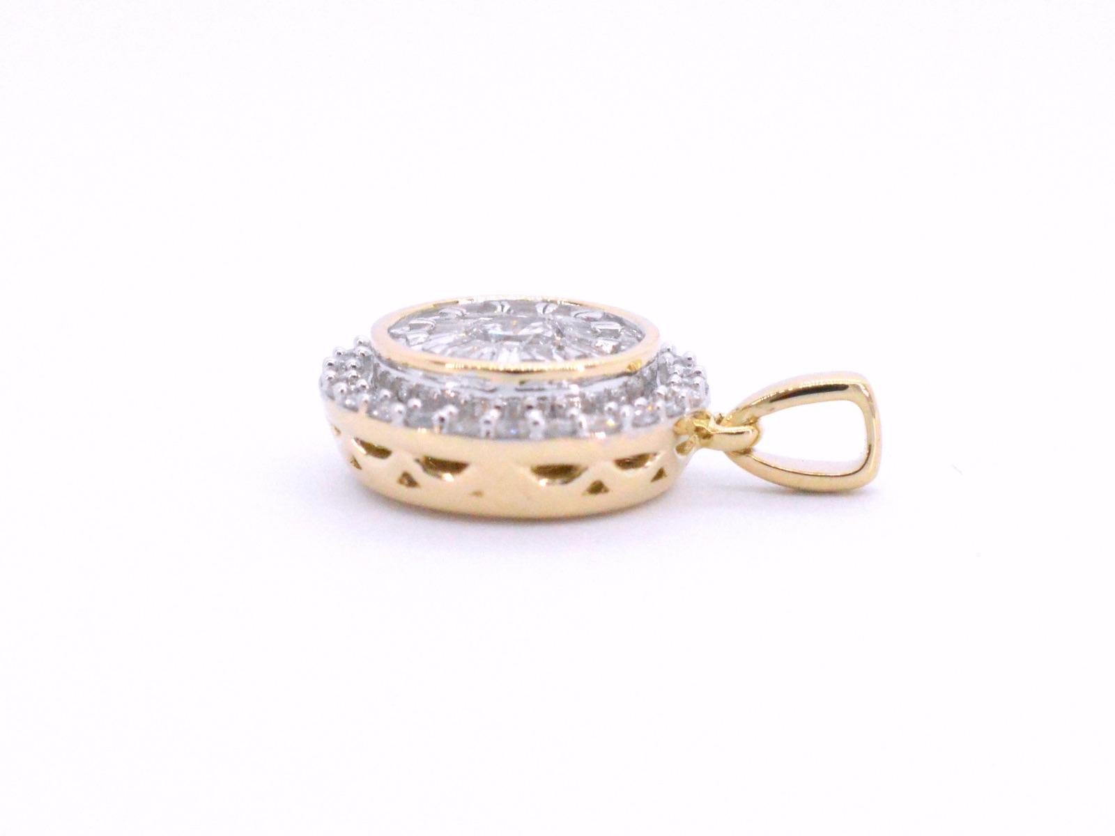 Gold-Anhänger mit Diamanten von 0,75 Karat Damen