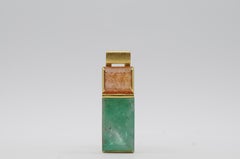 Gold Pendant with Emerald and Imperial Topaz, Timeless Design 18k
