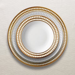 Gold Perlée Dinnerware Set