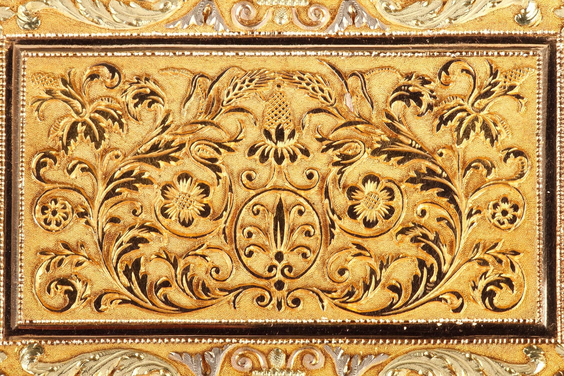 Goldene Pillendose, frühes 19. Jahrhundert im Angebot 5