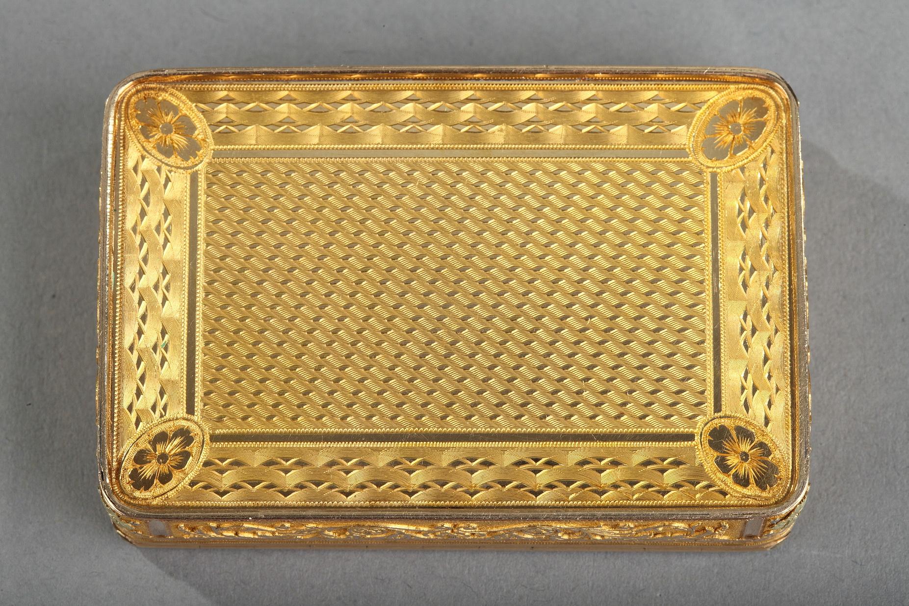 Goldene Pillendose, frühes 19. Jahrhundert im Angebot 7