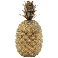 Retro Mid-century Modern Gold Pineapple Ice Bucket by Mauro Manetti, Italy, 1960s