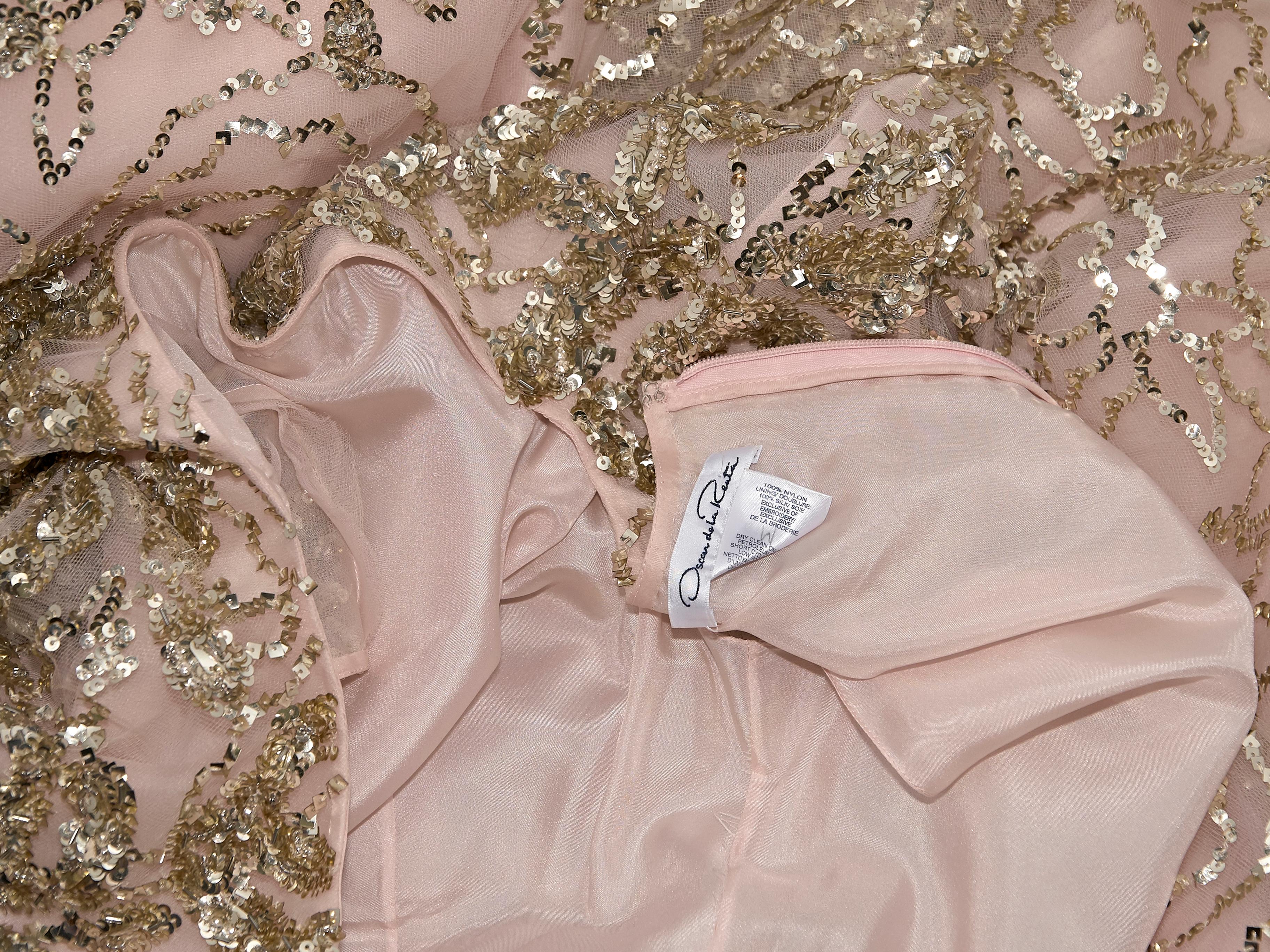 gold oscar de la renta dress