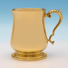 Modern 18-Carat Gold Pint Mug in the George III Style by Prestons Ltd in 1968