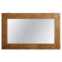 Gold Plaster Frame Wall Mirror, Italy, 1970s