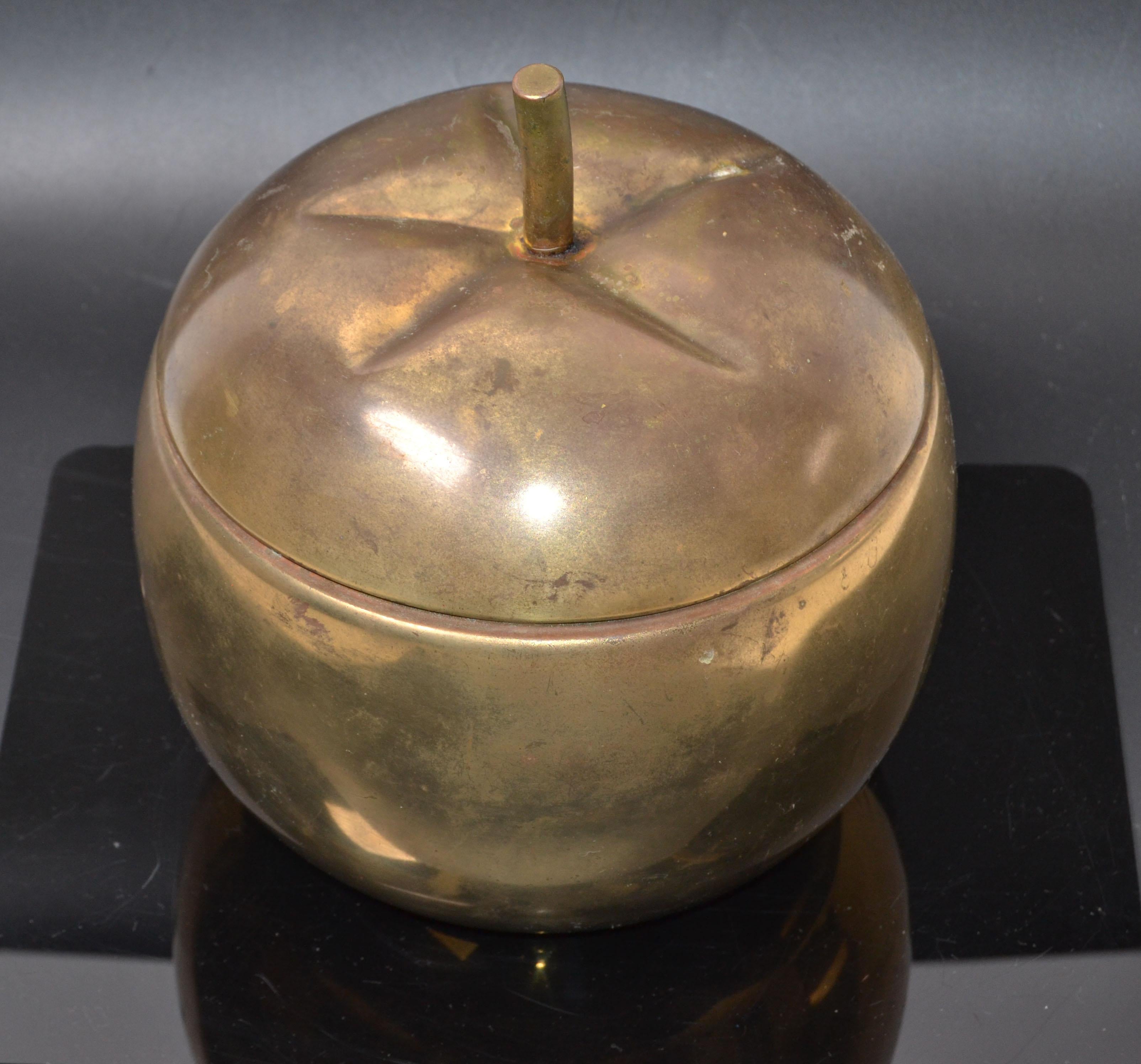 Plated Gold Plate over Nickel Tomato Shape Insulated Ice Bucket, France, 1950 For Sale