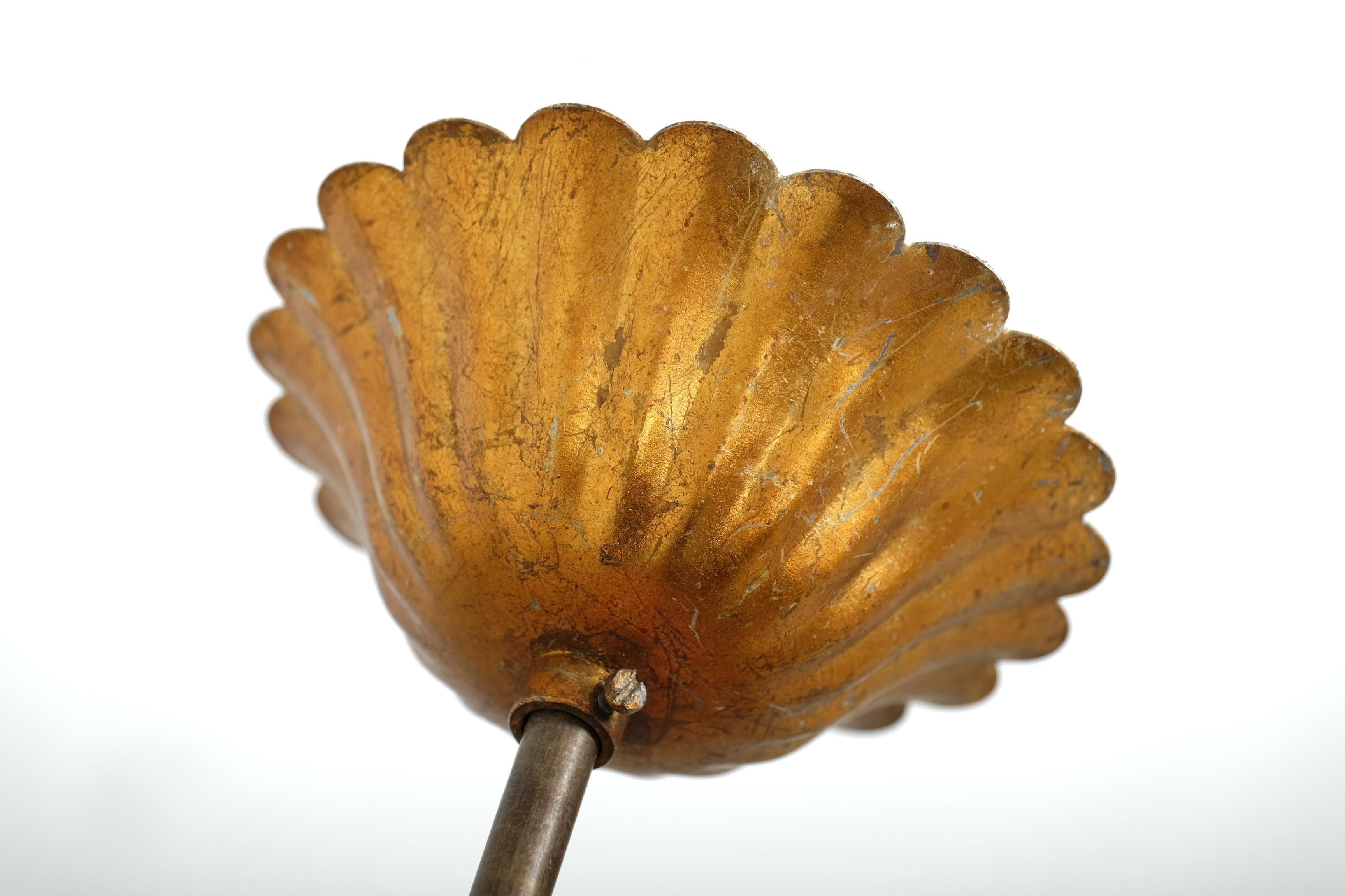 Lampadario a covoni di grano a 5 bracci in metallo di Hans Kögl, Germania, anni '70 in vendita 13
