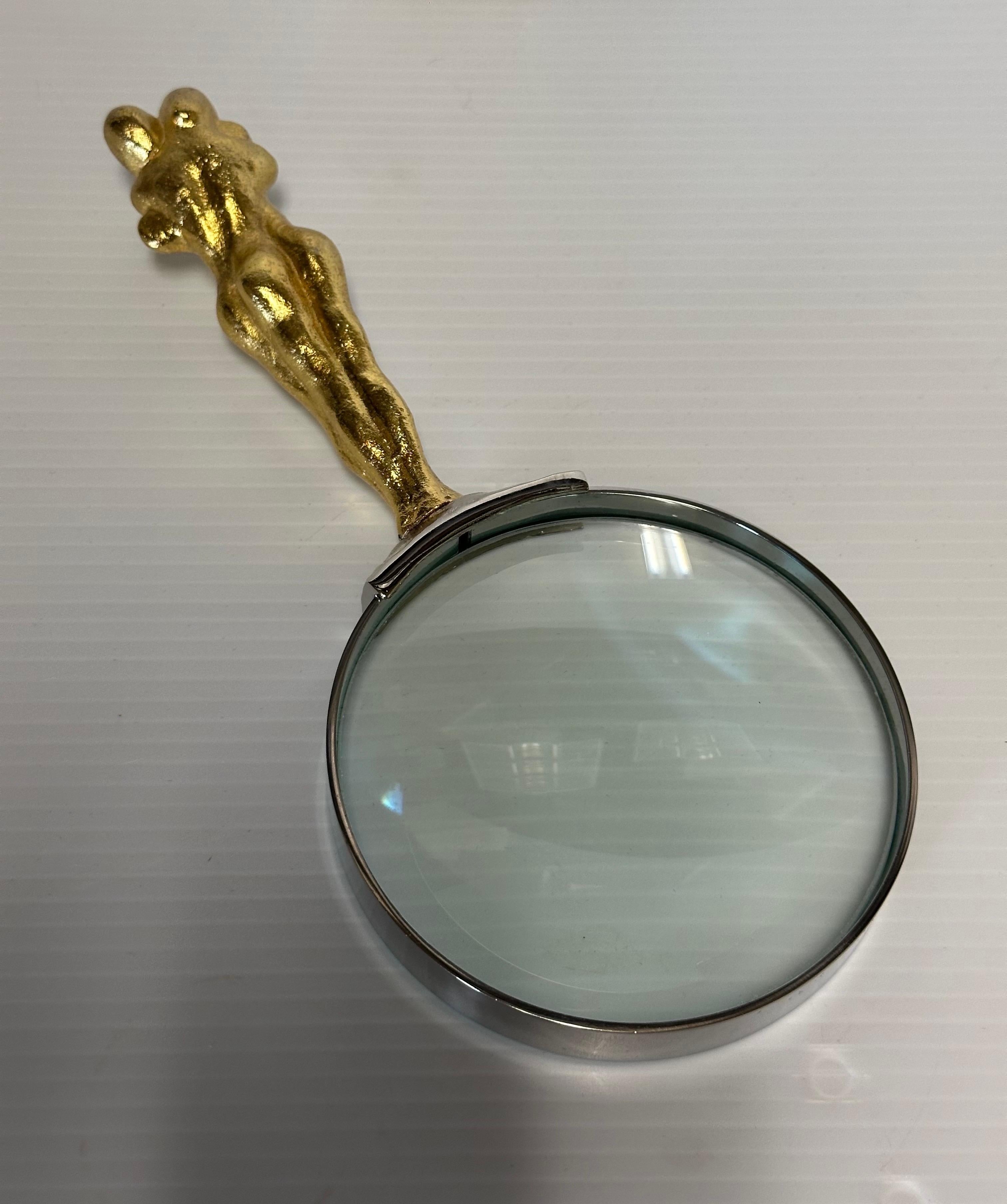 Gold Plated Adam & Eve Magnifying Glass and Letter Opener Set by Michael Aram For Sale 3